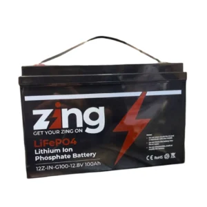 Zing 12V 100Ah Lithium Deep Cycle Battery – Rugged Mount